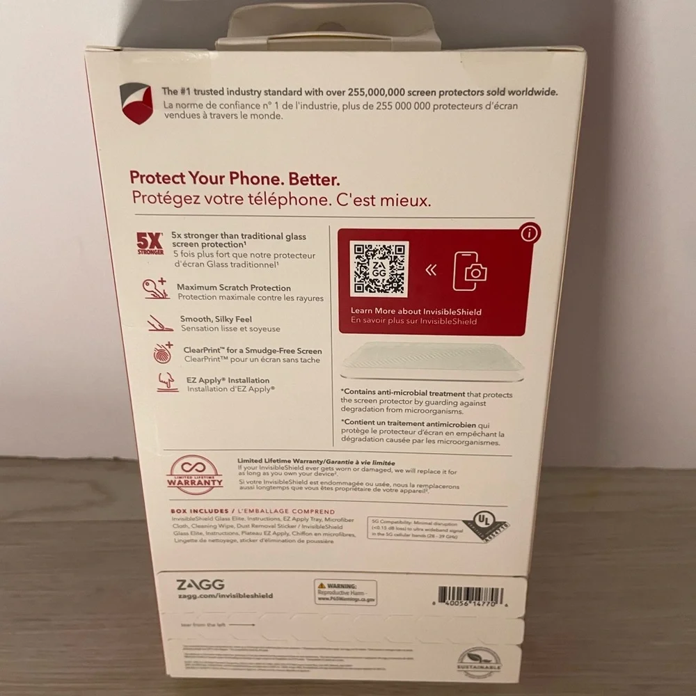 InvisibleShield Glass Elite Screen Protector for iPhone 13/13 Pro & 14 - Clear